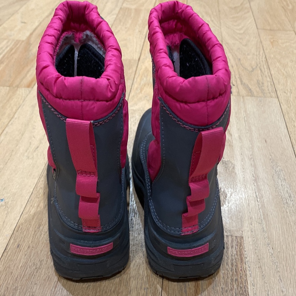 Kids the north face winter boots pink and grey sz 3 - Picture 3 of 5